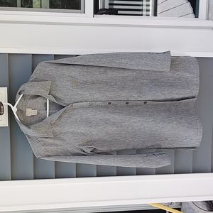 Sigrid Olson sport linen blend square button tunic top